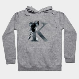 Floral Monogram K Dark Herbs And Flora Hoodie